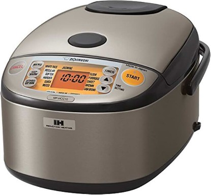Picture of Zojirushi NP-HCC10XH Induction Heating System Rice Cooker and Warmer, 5.5-Cup, Stainless Dark Gray