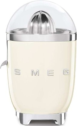 Picture of Smeg CJF11 Citrus Juicer – Retro Style Electric Juicer with Stainless Steel Reamer, Anti-Drip Spout & BPA-Free Dome Lid – Easy Clean, One-Touch Operation-Cream
