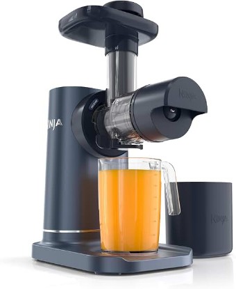 Picture of Ninja NeverClog Cold Press Juicer, 24oz Jug, 36oz Pulp, Navy, JC151NV | 150W high-torque auger juices fibrous fruits & veggies. Total Pulp Control, 2 one-touch programs. Dishwasher safe.
