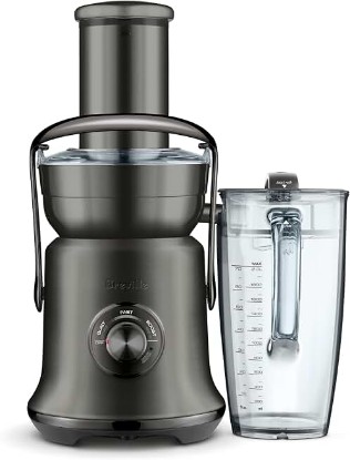 Picture of Breville BJE830NRE Juice Fountain Cold XL, Metallics, Noir | Quickly juice whole fruits, vegetables and leafy greens with juicer's 3.5 in extra-wide chute for easy use | 70 fl oz jug