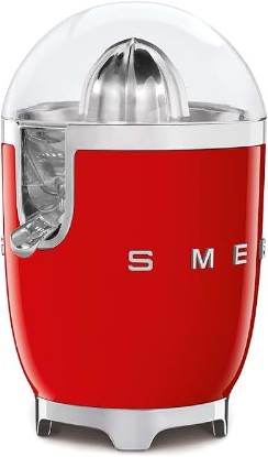 Picture of Smeg 50's Retro Style Citrus Juicer with Drip Free Spout, Automatic Activation, and Efficient Straining, Red