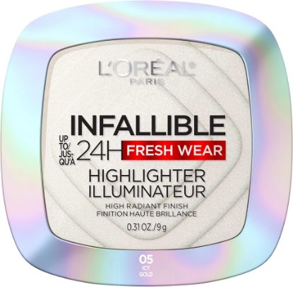 Picture of L'Oreal Paris Infallible Up to 24HR Highlighter, Longwear Powder Highlighter For All Day Glow, Icy Gold, 0.31 Oz