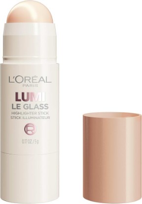 Picture of L'Oreal Paris True Match Lumi Le Glass Highlighter Stick, Reflective, Translucent, Glassy Highlighter for Face and Body, 610 Glassy Pearl Eclat, 0.17 Oz