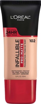 Picture of L'Oreal Paris Cosmetics Makeup Infallible Pro-Matte Liquid Longwear Foundation, Shell Beige, 1 fl oz.