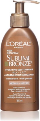 Picture of L'Oreal Paris Skincare Sublime Bronze Hydrating Sunless-Tanning Milk Medium, Sunless tanning lotion, 5.5 fl. oz.
