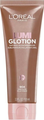 Picture of L'Oreal Paris Makeup True Match Lumi Glotion XL, Natural Glow Enhancer, Illuminator, Highlighter, Bronzing Drops For a Sun-Kissed Glow for Face and Body, 904 Deep, XL 3.04 fl oz