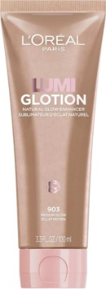 Picture of L'Oreal Paris Makeup True Match Lumi Glotion XL, Natural Glow Enhancer, Illuminator, Highlighter, Bronzing Drops For a Sun-Kissed Glow for Face and Body, 903 Medium, XL 3.04 fl oz