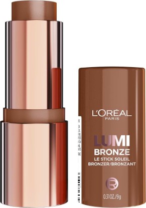 Picture of L'Oreal Paris Lumi Bronze Le Stick Soleil Bronzer Stick, Cream-To-Powder Bronzer For A Sunkissed Face Makeup Glow, 130 Sunset Doré [Amazon-developed Certification] Compact by Design
