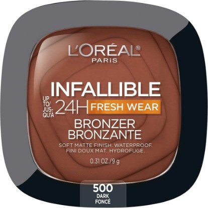 Picture of L'Oreal Paris Infallible Up to 24H Fresh Wear Soft Matte Longwear Bronzer. Waterproof, heatproof, Transfer, humidity and sweatproof, Dark, 0.31 oz