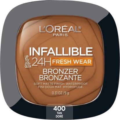 Picture of L'Oreal Paris Infallible Up to 24H Fresh Wear Soft Matte Longwear Bronzer. Waterproof, heatproof, Transfer, humidity and sweatproof, Tan, 0.31 oz
