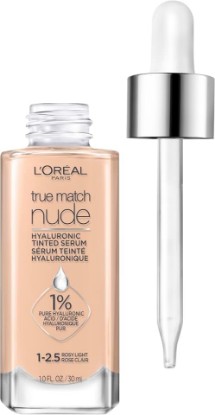 Picture of L'Oreal Paris True Match Nude Hyaluronic Tinted Serum Foundation with 1% Hyaluronic acid, Rosy Light 1-2.5, 1 fl. oz.