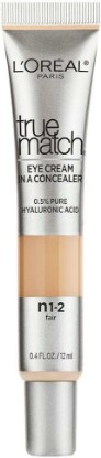 Picture of L'Oreal Paris True Match Eye Cream in a Concealer, 0.5% hyaluronic acid, Fair N1-2, 0.4 fl. oz. | Fair N1-2, 0.4 fl. oz