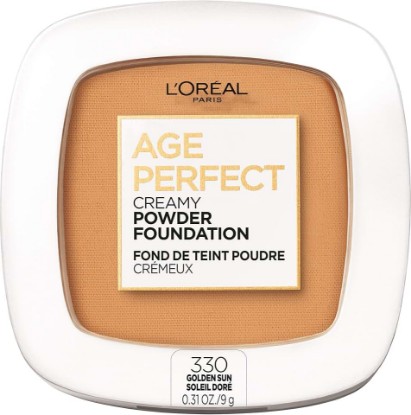 Picture of L’Oréal Paris Age Perfect Creamy Powder Foundation Compact, 330 Golden Sun, 0.31 Ounce