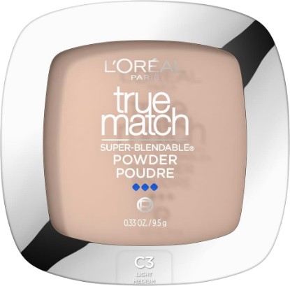 Picture of L'Oréal Paris True Match Super Blendable Powder Foundation for Mature Skin, Natural Finish, Oil-Free, W3 Light Medium, 0.33 oz