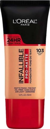 Picture of L'Oreal Paris Cosmetics Makeup Infallible Pro-Matte Liquid Longwear Foundation, Natural Buff, 1 fl oz.