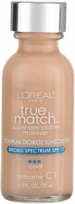 Picture of L'Oreal Paris True Match Super Blendable Makeup, Alabaster [C1] 1 oz (Pack of 2)