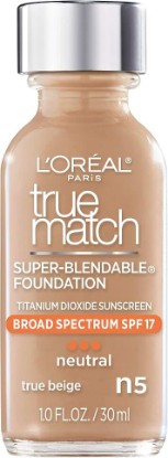 Picture of L’Oréal Paris Makeup True Match Super-Blendable Liquid Foundation, True Beige N5, 1 Fl Oz,1 Count