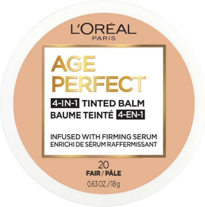 Picture of L'Oreal Paris Age Perfect 4-in-1 Tinted Face Balm Foundation with Firming Serum, Fair 20, 0.61 Ounce