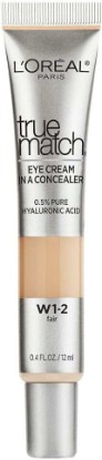 Picture of L’Oréal Paris Cosmetics True Match Eye Cream in a Concealer, 0.5% hyaluronic acid, Fair W1-2, 0.4 fl. oz.