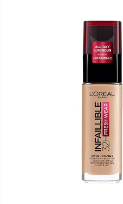 Picture of L Oreal Paris Infallible 24hr Freshwear Liquid Foundation 145 Rose Beige, Hydrating, Weightless Feel, Transfer-Proof and Waterproof, Full Coverage Base, Available in 26 Shades, SPF 25