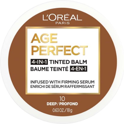 Picture of L'Oreal Paris Age Perfect 4-in-1 Tinted Face Balm Foundation with Firming Serum, Deep 10, 0.61 Ounce