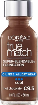 Picture of L’Oréal Paris Makeup True Match Super-Blendable Liquid Foundation, Hot Chocolate C9.5, 1 Fl Oz,1 Count
