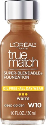 Picture of L'Oreal Paris Makeup True Match Super-Blendable Liquid Foundation, Deep Golden W10, 1 Fl Oz,1 Count