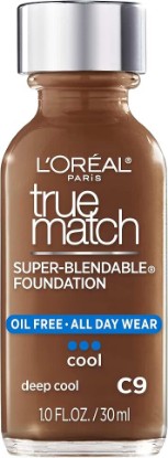 Picture of L’Oréal Paris Makeup True Match Super-Blendable Liquid Foundation, Deep Cool C9, 1 Fl Oz, 1 Count