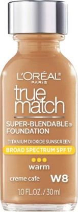 Picture of L’Oréal Paris Makeup True Match Super-Blendable Liquid Foundation, Crème Café W8, 1 Fl Oz,1 Count