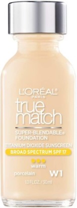 Picture of L’Oréal Paris Makeup True Match Super-Blendable Liquid Foundation, Porcelain W1, 1 Fl Oz,1 Count