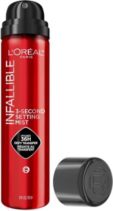 Picture of L'Oreal Paris Infallible 3-Second Setting Spray Mist, Microfine Mist for up to 36HR Wear, Clear, 1.76 oz