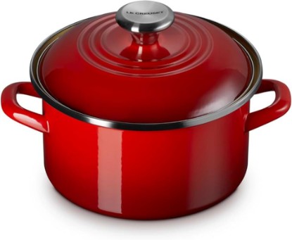 Picture of Le Creuset Enamel on Steel Traditional Petite Stockpot, 3.8qt., Cerise
