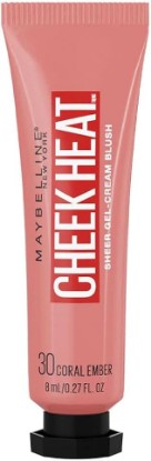 Picture of MAYBELLINE New York Cheek Heat Gel-Cream Blush Makeup, Lightweight, Breathable Feel, Sheer Flush Of Color, Natural-Looking, Dewy Finish, Oil-Free, Coral Ember, 1 Count