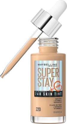 Picture of MAYBELLINE Super Stay Up to 24HR Skin Tint, Radiant Light-to-Medium Coverage Foundation, Makeup Infused With Vitamin C, 220, 1 Count