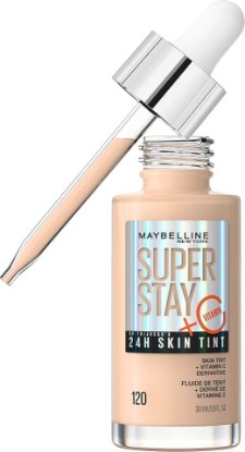 Picture of MAYBELLINE Super Stay Up to 24HR Skin Tint, Radiant Light-to-Medium Coverage Foundation, Makeup Infused With Vitamin C, 120, 1 Count
