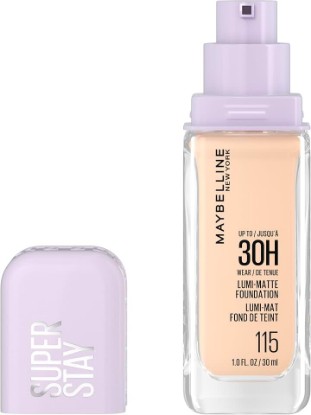Picture of MAYBELLINE Super Stay Lumi-Matte Foundation, Lightweight and Buildable Full Coverage Foundation Makeup For Up To 30HR Wear, 115, 1 Count