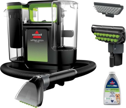Picture of BISSELL Little Green Max Pet Portable Carpet Cleaner, 3860 | Self-Cleaning Tough Stain Tool & Pet Hair Removal Tool; car/auto detailing; deep upholstery cleaning