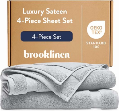 Picture of Brooklinen 100% Turkish Cotton Hand Towels Spa-Quality Cotton - Set of 2, Smoke