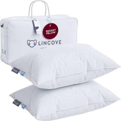 Picture of Lincove Down Alternative Bed Pillows for Sleeping, Luxury Premium Hotel Collection for Back and Side Sleeper Pillows for Adults, Neck Support Fluffy Pillows for Bed, King, 2 Pack