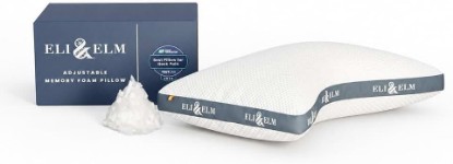 Picture of Eli & Elm Best Ergonomic Side Sleeper Pillow for Neck Pain. Supportive Cooling Memory Foam Fill. U-Shape Contoured Design. King & Queen Size U.S. Standard (Queen (U.S. Standard), Pillow Only)