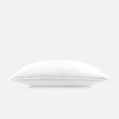 Picture of Brooklinen Down Pillow Hotel-Quality Warmth, Breathable - King, Firm | Plush natural down & feather fill in a 100% cotton sateen shell; soft, supportive & breathable; hotel-quality comfort.