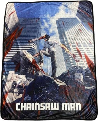 Picture of Great Eastern Entertainment Chainsaw Man - Key Visual #1 Throw Blanket 46" W x 60" H
