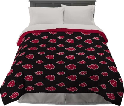 Picture of Franco Naruto Anime Akatsuki Bedding Super Soft Cozy Microfiber Reversible Comforter, Queen, (Officially Licensed Product)