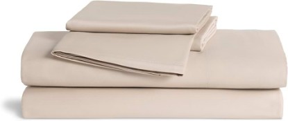 Picture of Brooklinen Luxe Sateen Sheet Set Hotel-Quality Luxury - King, Pebble | Buttery-soft 100% long-staple cotton sateen, silky & hotel-quality; softest sheets; breathable & durable; cool & luxurious.
