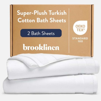 Picture of Brooklinen 100% 100% Turkish Cotton Bath Sheets Spa-Quality - Set of 2, White