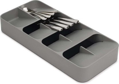 Picture of Joseph Joseph DrawerStore Compact Utensil Organizer For Kitchen Drawer Silverware, Flatware Tray, Grey