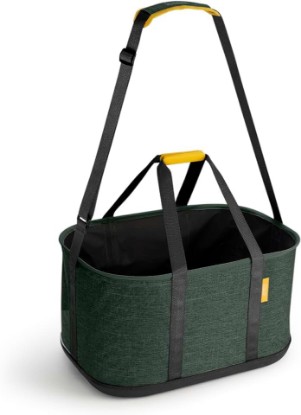 Picture of Joseph Joseph Hold-All Collapsible 45L/11.89 Gallon Outdoor Washing Laundry Basket with Shoulder Strap, Durable Fabric, Waterproof Base (Dark Green)