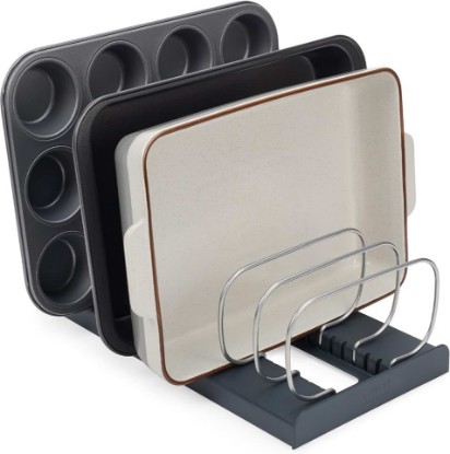 Picture of Joseph Joseph DrawerStore Cookware Organizer, Baking Tray Rack, Space Saving Storage for Pans, Lids, Cutting Boards