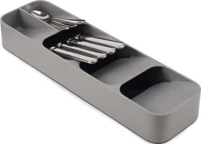 Picture of Joseph Joseph DrawerStore Compact Utensil Organizer For Kitchen Drawer Silverware, Flatware Tray, Small, Grey