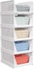 Picture of 5 Pack Stackable Closet Storage Basket - Stackable Storage Bins | Multifunctional & Foldable Closet Organizer Waterproof, Wardrobe Cupboard Space-Saving Storage Drawer Organizer